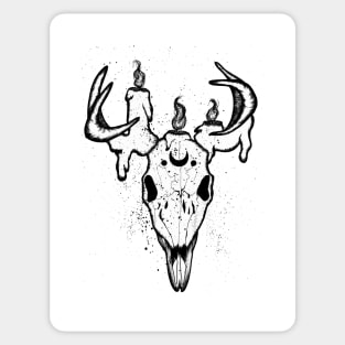 Deer Candles Sticker